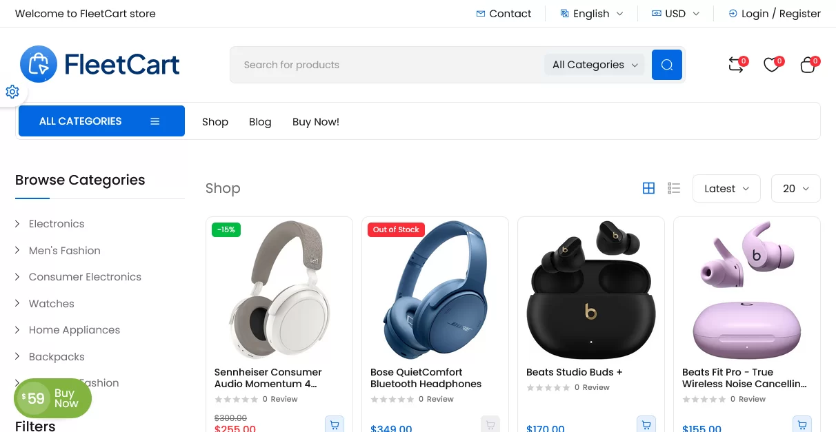 FleetCart - Modern eCommerce